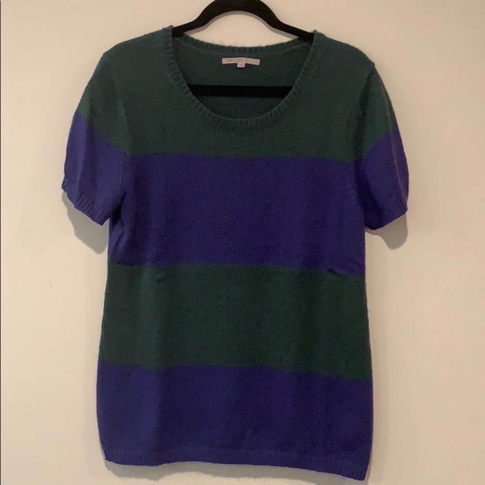 Last chance! Navy blue & green sweater top gap sz xl